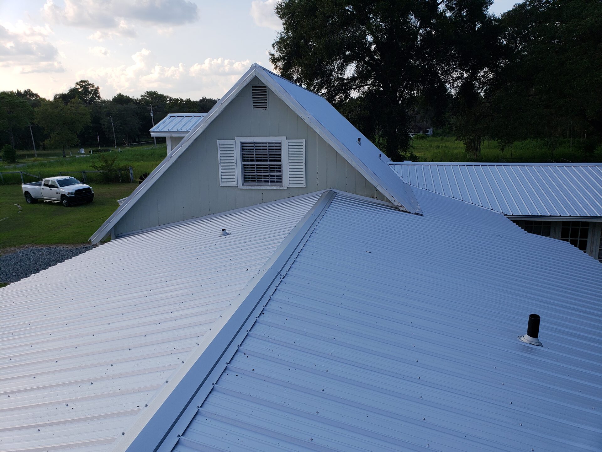 Completed metal re-roof